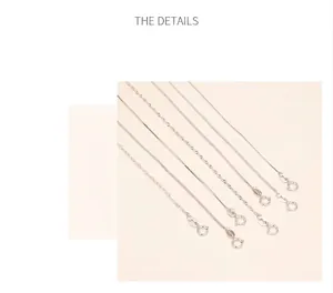 Detailed macro shot of diverse S925 sterling silver chain styles for DIY jewelry designs.