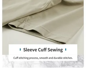 Macro detail of high-quality stitching on the cuff of a men's quick-dry sports t-shirt