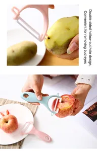 Multifunctional handheld ceramic fruit and vegetable peeler for apples and potatoes