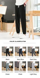 Sélection de plusieurs options de couleurs pour joggeurs décontractés en lin pour hommes
