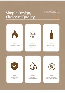 Features of flame lamp aromatherapy machine with colorful lighting and essential oil options