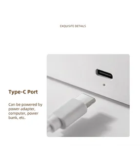 Close-up of Type-C charging port on flame aroma diffuser for easy power access