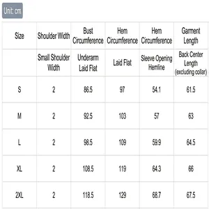 Detailed size chart for women's V-neck loose casual vest with measurements in cm