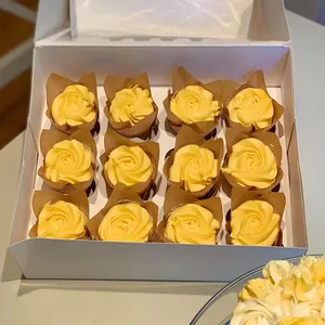 Brown tulip cupcake liners for professional baking and decorative muffin presentation