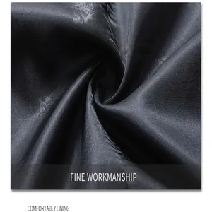Close-up detail of the smooth and comfortable inner lining of a grey slim-fit vest