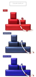 Jewelry gift box set in red, pearl blue, and royal blue color options