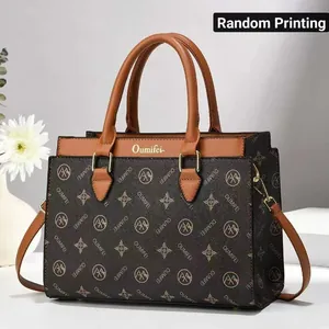 High-quality brown monogram handbag with adjustable shoulder strap for daily commuting