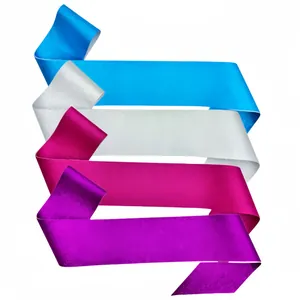 Set of 4 glitter blank sashes in blue, silver, pink, and purple for DIY party awards.