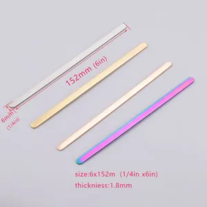Measurement detail of mirror polished stainless steel bars for DIY bracelet making