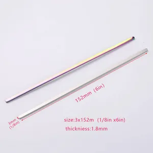 Dimensions of 3x152mm stainless steel bracelet blanks for DIY jewelry making
