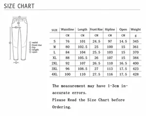 Tabella taglie dettagliata per jeans slim da uomo con misure in cm e g.