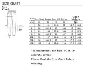 Gedetailleerde maattabel voor heren slim fit jeans met maten in cm en g.
