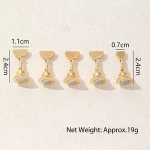 Detailed dimensions and weight of gold magnetic nail art stands for press-on nails