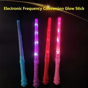 Set of 4 large colorful LED electronic glow sticks for concerts and night parties