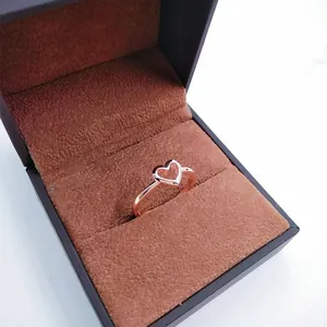 Damen Minimalistisch Herzförmig Hohl Legierung Ring Galvanisiert Gold Silber Roségold Mode Schmuck Fingerring Geschenk