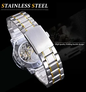 Detailed macro view of a high-quality stainless steel folding buckle watch strap