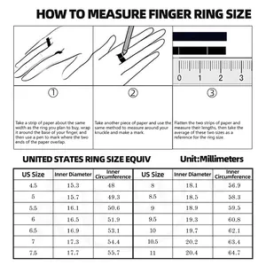 Guide détaillé des tailles de bagues US et instructions de mesure pour bagues en argent