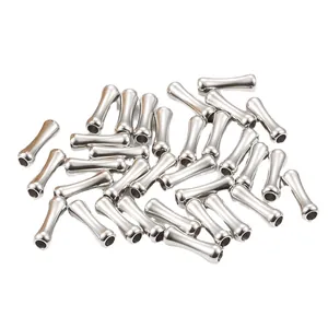 Polished silver stainless steel bamboo spacer beads for DIY necklace and bracelet