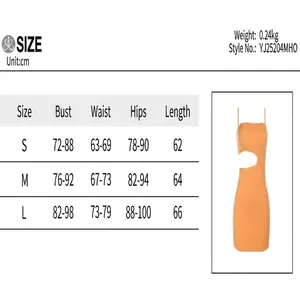 Größentabelle für sexy körperbetontes Kleid mit Ausschnitt in Unifarben, Maße in cm.