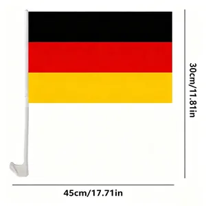 Germany hand-held flag for fans with 30x45cm dimension markers on white background