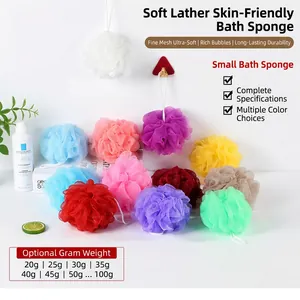 Soft exfoliating mesh bath loofahs set in multiple colors for shower and body care