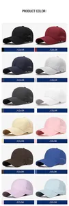 Detailed view of breathable perforated quick-dry baseball caps in 12 vibrant colors