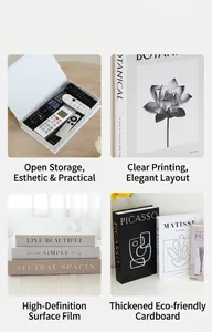 Decorative book-shaped storage box for modern home decor and desktop organization