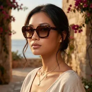 Geometric Sunglasses UV400 Protection PC Frame AC Lenses Vintage Polygon Oversized Fashion Eyewear Unisex