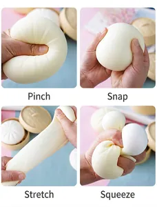 Detaillierte Ansichten zum Dehnen und Quetschen des Dampfbrötchen-Quetschspielzeugs.