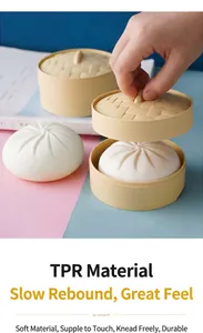 Detailansicht des TPR-Simulations-Dampfbrötchen-Quetschspielzeugs mit Slow-Rebound-Effekt