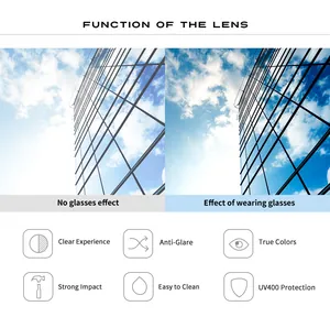 Functional comparison of polarized lens with UV400 protection and anti-glare