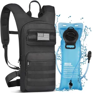 Tactical 3L hydration backpack with water bladder for outdoor hiking running and cycling