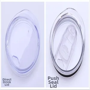 Comparison of direct drinking and sliding seal replacement lids for 12oz eggshell cups
