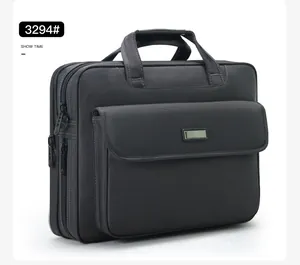 Large capacity professional men's business briefcase made of durable Oxford cloth.