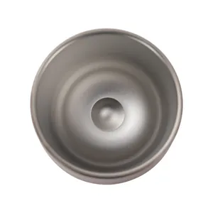 Interior top-down view of a 12oz double-wall stainless steel vacuum insulated wine tumbler