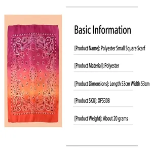 Produktdetails für Polyester-Bandana mit Paisley-Muster 53x53cm leichtes Halstuch