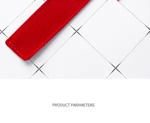 Macro detail of premium red velvet drawstring pouch for ballpoint pens and gifts