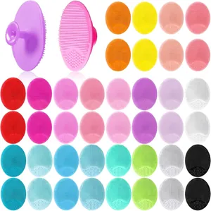 Multi-color soft silicone hair and facial cleaning brushes for gentle baby scalp care