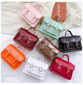 Colorful assortment of mini jelly Cambridge bags in various pastel and vibrant colors