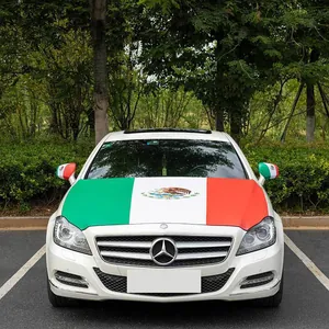 Mexico flag car hood cover and mirror sleeves set for FIFA World Cup fans decoration