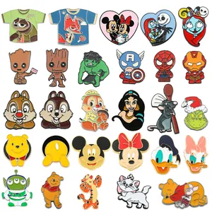 Cute Cartoon Metal Enamel Brooch Cute Animal Character Lapel Pins Fashion Alloy Badge Jewelry For Backpack Clothing Accessories Gift