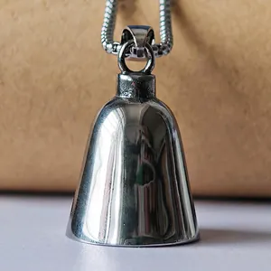 Motorcycle Guardian Bell Pendant Necklace Alloy Polished Lucky Bell Pet Charm Keychain Individual Riding Fashion Jewelry Gift