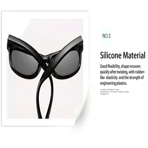 Flexible silicone frame detail on kids polarized sunglasses with UV400 protection