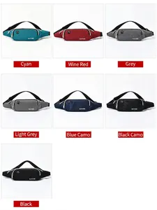 Collection of multi-color lightweight sports waist bags for running and fitness