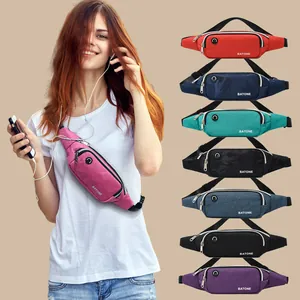 Professional waterproof sports waist bag for running and outdoor fitness shown in multiple colors