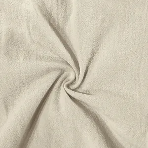 High-quality macro view of breathable linen fabric texture for men's beach shorts
