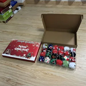 Christmas advent calendar with 24 pairs of festive socks in a gift box countdown