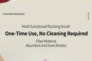 Close-up detail of the fiber material on this disposable multi-functional brush.