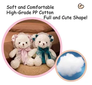 Detail view of Lolita plush teddy bears featuring high-quality soft PP cotton filling