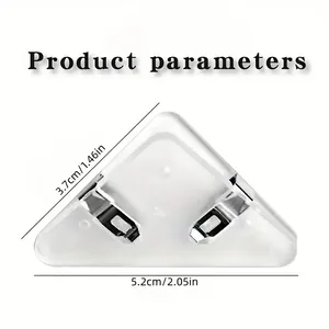 Transparent plastic triangle corner clip for document and paper organization tool